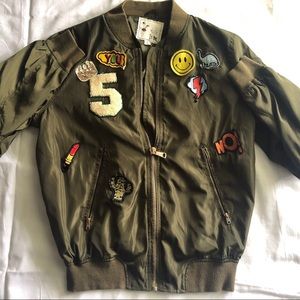 Patch bomber jacket